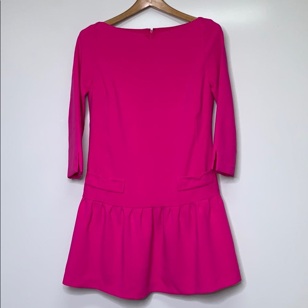 NWOTs VICTORIA BECKHAM • Pink Drop Waist Jacquard